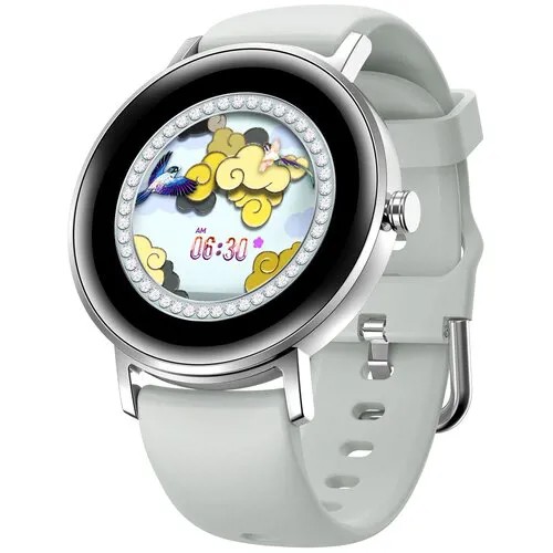 Смарт часы фитнес браслет, умные часы женские наручные Tiroki S27, смарт часы женские с пульсометром, шагомером, счетчиком калорий, smart watch серебряные водонепроницаемые