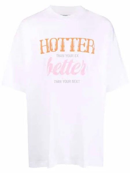 VETEMENTS футболка с надписью