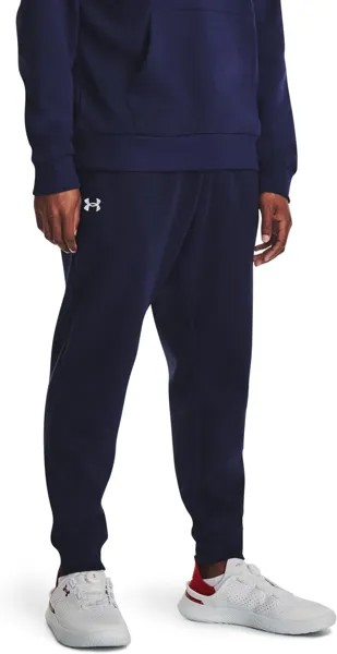 Флисовые джоггеры Rival Under Armour, цвет Midnight Navy/White