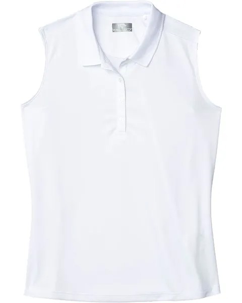 Поло Callaway Sleeveless Essential Solid Knit, цвет Brilliant White