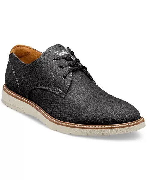 Мужские оксфорды из парусины со шнуровкой и простым носком Vibe Florsheim, черный