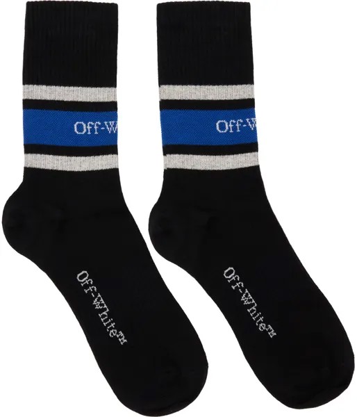 Off-White Черные полосатые носки