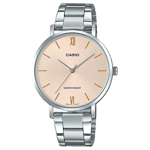 Наручные часы CASIO Collection LTP-VT01D-4B, бежевый, серебряный