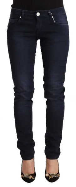 ACHT Jeans Синие джинсовые брюки узкого кроя из стираного хлопка с заниженной талией s. W26 Рекомендуемая розничная цена 300 долларов США