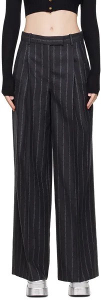 Серые брюки со складками Versace