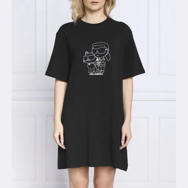 Ночная рубашка свободного кроя ikonik 2.0 Karl Lagerfeld, черный