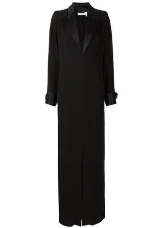 Yves Saint Laurent Pre-Owned шелковое платье-рубашка с контрастной отделкой