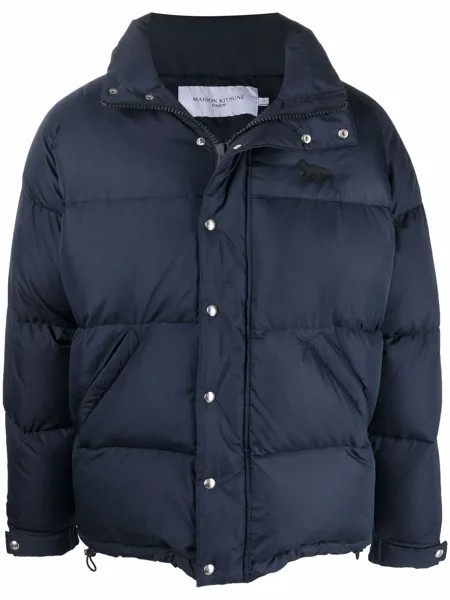 Maison Kitsuné navy puffer jacket