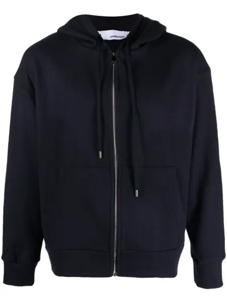 Costumein long-sleeve zip-up jersey hoodie, синий