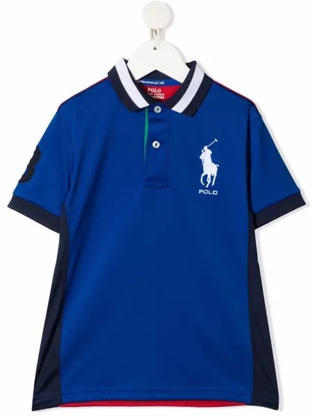 Ralph Lauren Kids рубашка поло в стиле колор-блок с логотипом Polo