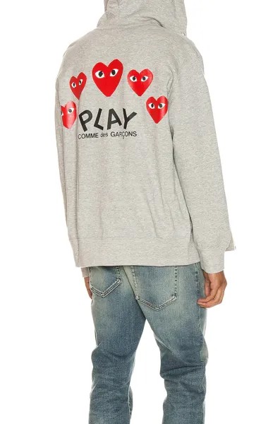 Худи Comme des Garçons Full Zip, серый