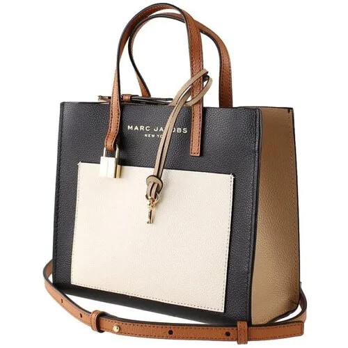 Сумка кросс-боди MARC JACOBS, фактура зернистая, черный/серый