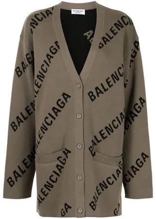 Balenciaga кардиган оверсайз с логотипом