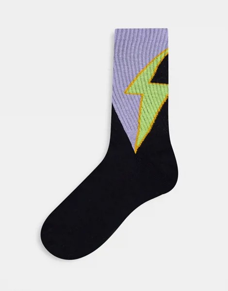 Спортивные носки с молнией ASOS DESIGN-Разноцветный