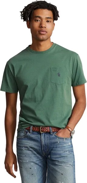 Классическая футболка из джерси с карманами Polo Ralph Lauren, цвет Washed Forest