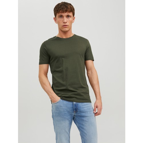 Футболка Jack & Jones PLAIN CREW NECK, размер L, оливковый