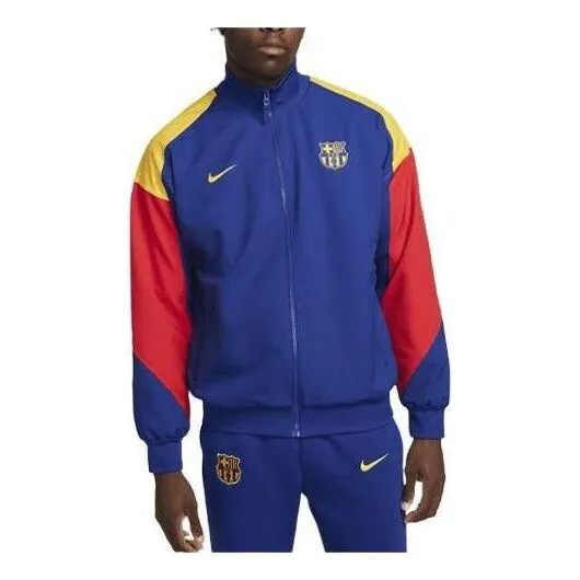 Куртка dri fit fc barcelona strike футбольная спортивная куртка Nike, синий