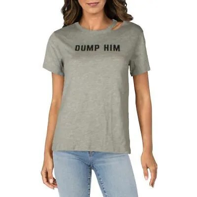 Вязаная женская футболка Riot Dump Him Ripped с круглым вырезом, топ BHFO 6316