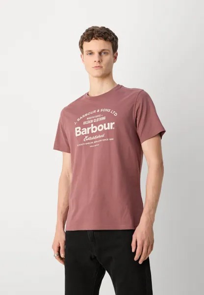 Футболка с принтом Brairton Graphic Barbour, коричневый