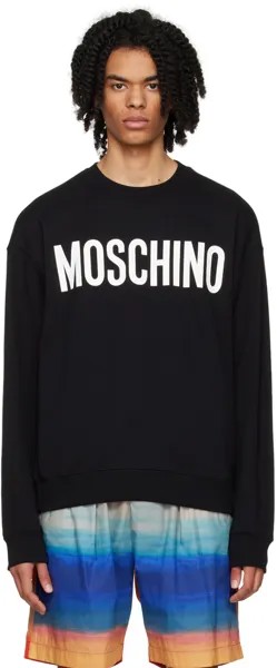 Черный свитшот с принтом Moschino
