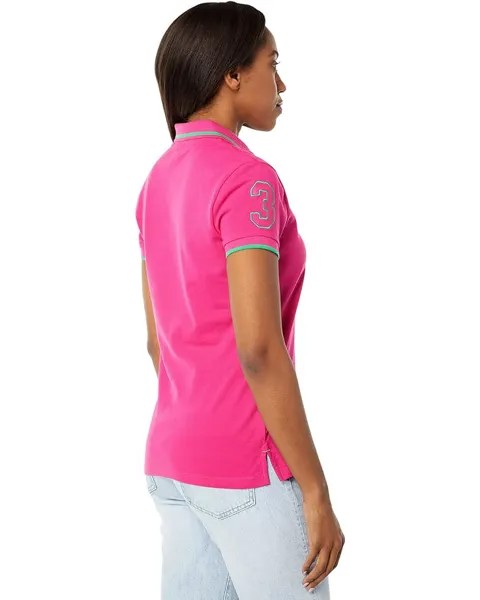 Поло U.S. POLO ASSN. Solid Pique Polo Shirt, цвет Caribbean Pink