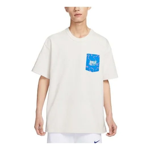 Футболка Nike Just Do It Chest Pocket T-Shirt 'White', синий