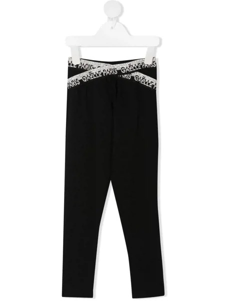 Gaelle Paris Kids легинсы с перекрестными ремешками на поясе