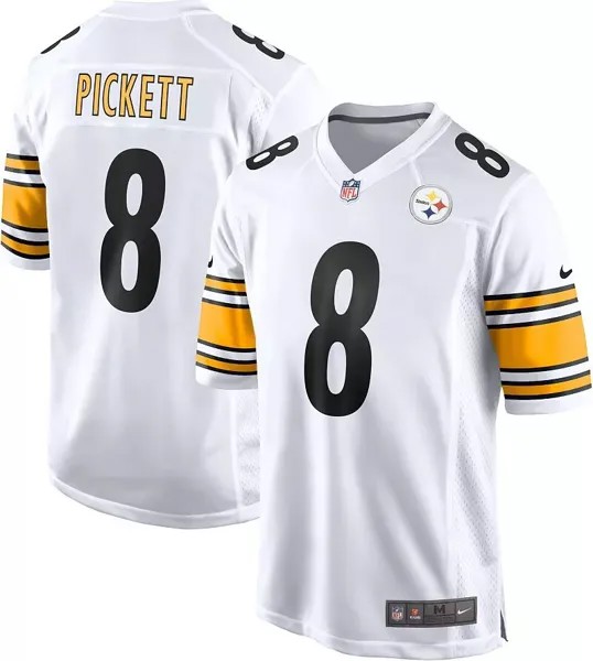 Мужская белая игровая майка Nike Pittsburgh Steelers Kenny Pickett #8