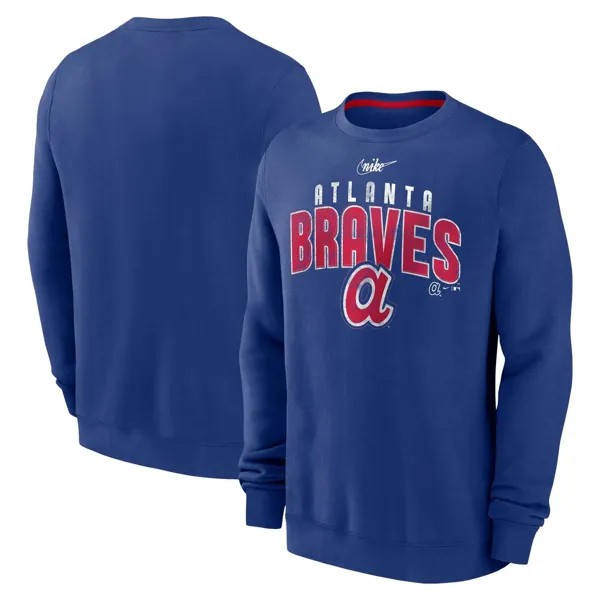 Мужской пуловер Royal Atlanta Braves Cooperstown Collection Team Shout Out, свитшот Nike