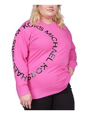 MICHAEL MICHAEL KORS Женская розовая толстовка с графическим логотипом Plus 3X