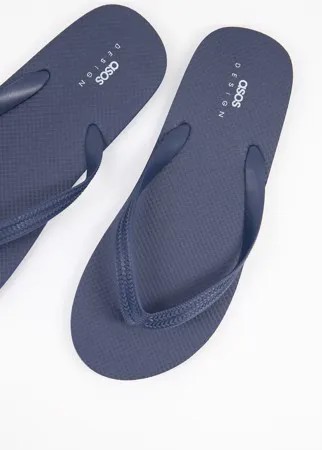 Темно-синие шлепанцы ASOS DESIGN-Темно-синий