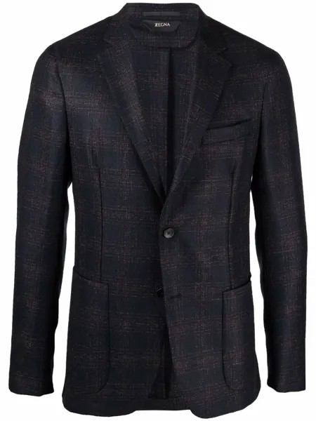 Z Zegna шерстяной пиджак в клетку