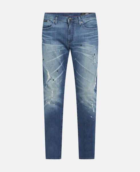 Разрушенные джинсы Armani Exchange, синий