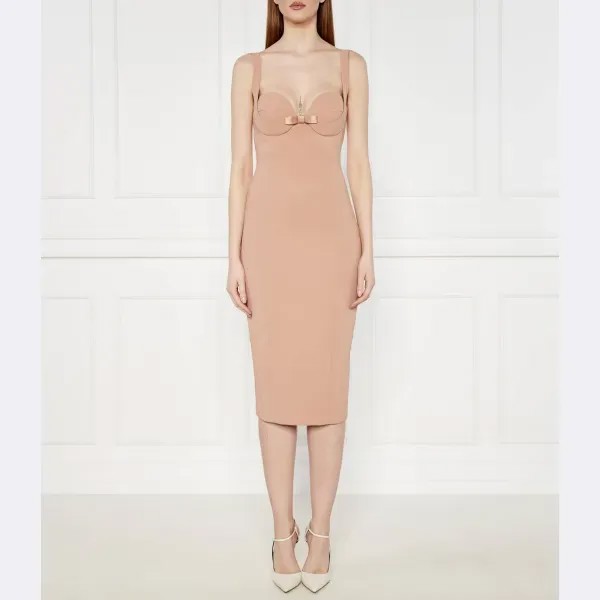 Платье Elisabetta Franchi, бежевый