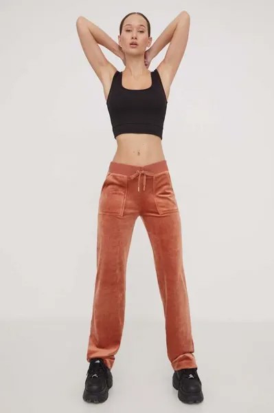 Велюровые спортивные штаны Juicy Couture, коричневый