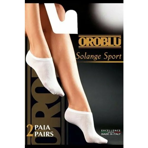 Подследники хлопковые Oroblu Solange Sport(2 пары), белый