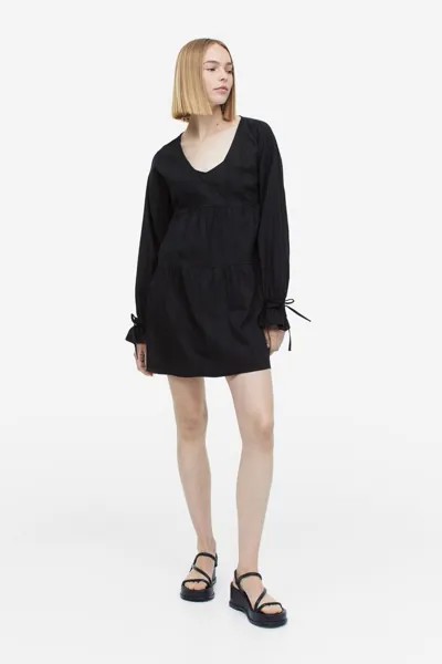 Платье-туника с кулиской H&M, черный
