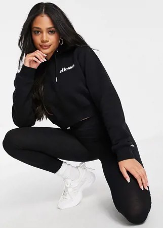 Комплект черного цвета из укороченного худи и легинсов ellesse-Черный