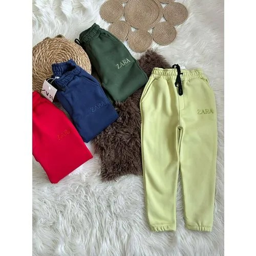 Брюки Zara, размер 116, желтый, зеленый