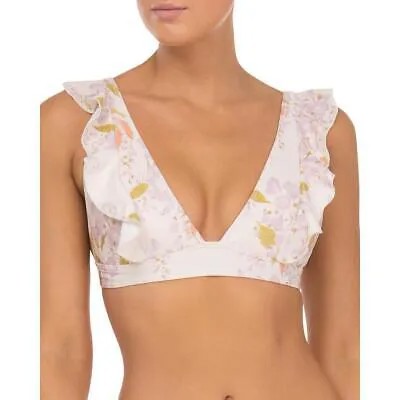 Peony Womens Vacation Розовый купальник бикини с оборками и цветочным принтом 6 BHFO 0246