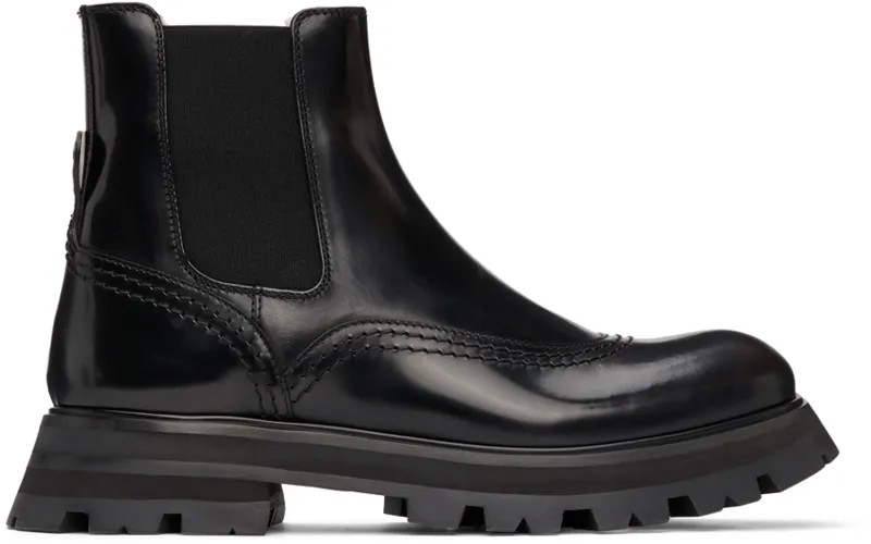 Черные ботинки броги Alexander McQueen