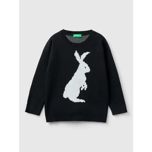 Джемпер UNITED COLORS OF BENETTON, размер 110 (XS), черный