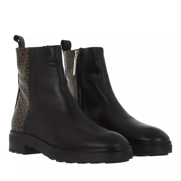 Сапоги cleat ankle boot mix black/brown Calvin Klein, черный