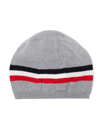 Moncler Enfant шапка с контрастными полосками