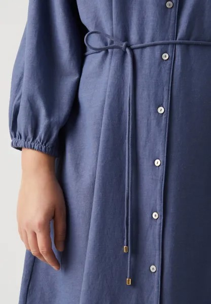 Платье-рубашка CARJUPITER LIFE 3/4 BUTTON DRESS ONLY Carmakoma, синий