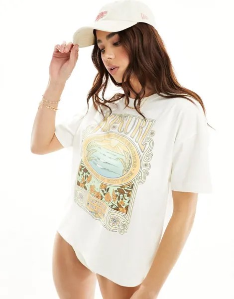 Белая свободная футболка Ripcurl Long Days