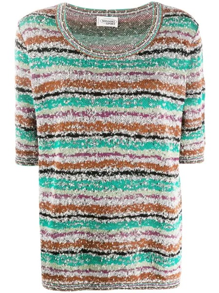 Missoni Pre-Owned трикотажная футболка 1990-х годов в полоску