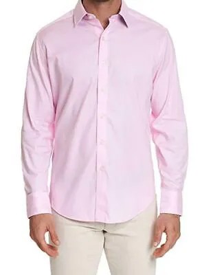 Рубашка классического кроя с длинными рукавами Robert Graham Rutherford, светло-розовая, XXL