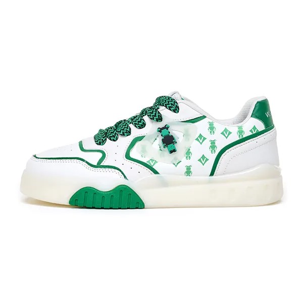 Кроссовки Violent bears Skateboarding Shoes Unisex Low-top, белый/красный