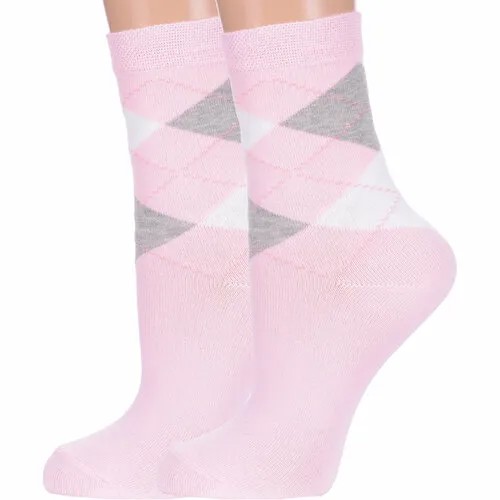 Носки PARA socks, 2 пары, размер 23, розовый